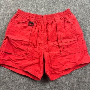 EDDIE BAUER Men’s Red Lined Hiking Swim Outdoor Shorts EbTek size: XL